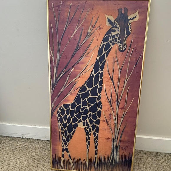 Kenya African Batik Wall Art 15" x 30". Includes Nielsen Bainbridge Metal